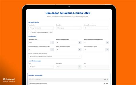 simulador salário líquido 2022